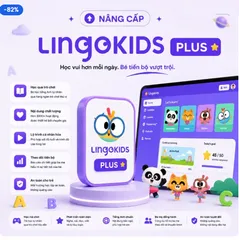 Nâng cấp Tài KHoản App Lingokids Plus – 1 năm Fam bản quyền 1 năm – Dùng chung 5 thiết bị | Học tiếng Anh cho bé