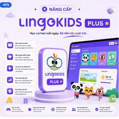 Nâng cấp Tài KHoản App Lingokids Plus – 1 năm Fam bản quyền 1 năm – Dùng chung 5 thiết bị | Học tiếng Anh cho bé