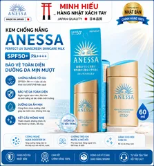 Kem Chống Nắng Anessa Shiseido SPF50+ 60ml Nhật Bản – Bảo Vệ Da Trước Tia UV, Hỗ Trợ Chăm Sóc Da