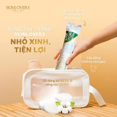[Tặng kèm 2 Bông] Combo 10 Bông Tẩy Trang Skinlovers 150 Miếng 100% Cotton Mềm Mại Làm Sạch Hiệu Quả