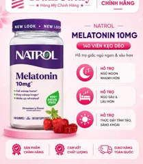 140 viên 10mg Natrol Meatonin Gummies - Kẹo dẻo hỗ trợ giấc ngủ