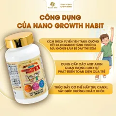 NANO GROWTH HABIT EX 120 viên - Hỗ trợ phát triển toàn diện về thể chất cho trẻ Nhật Bản