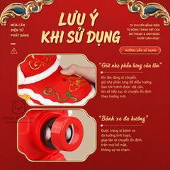 Lồng đèn Trung Thu múa lân có đèn nhạc tự động di chuyển tránh vật cản, quà tặng rằm tháng 8