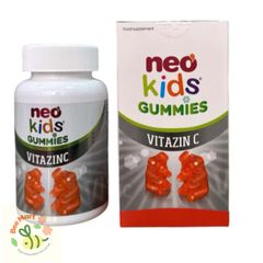 Kẽm Gummies Neo Kids hộp 60 viên cho bé từ 3 tuổi - hỗ trợ bé ăn ngon,tăng đề kháng, giảm ốm vặt