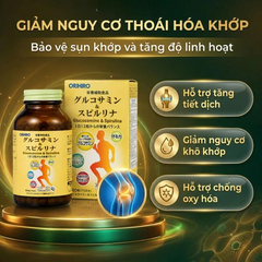 Viên uống tăng tiết dịch khớp giảm thoái hóa khớp Orihiro Glucosamine and Spirulna (900 viên)