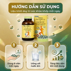 Viên uống tăng tiết dịch khớp giảm thoái hóa khớp Orihiro Glucosamine and Spirulna (900 viên)