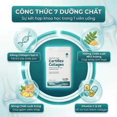 Viên uống hỗ trợ tăng cường sức khỏe xương khớp Cartiflex Collagen DAO Nordic Health (60 viên)