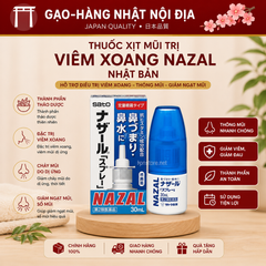 Xịt Mũi Nazal Sato Nhật Bản 30ml - Xịt Viêm Xoang, Giảm Nghẹt Mũi, Sổ Mũi Cấp Tốc