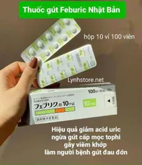 Viên Uống Gút Feburic 10mg Nhật Bản Nội Địa - Hỗ Trợ Giảm Axit Uric Blood, Giảm Đau Khớp