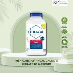 (HÀNG MỸ CHÍNH HÃNG)VIÊN UỐNG BỔ SUNG CANXI CANXI CITRACAL CALCIUM CITRATE D3 MAXIMUM - 280 viên