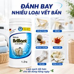 Bột tẩy Oxi Nature Brillant 1.2kg Made in Korea làm sạch quần áo trắng giảm ố vàng