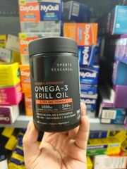  Viên uống dầu nhuyễn thể Sports Research Double Strength Omega-3 Krill Oil 1000mg hộp 90 viên của Mỹ