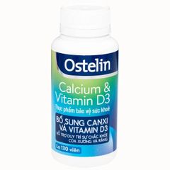 Ostelin Calcium & Vitamin D3 Sanofi 130 Viên – Bổ Sung Canxi, Hỗ Trợ Hấp Thụ Tốt, Duy Trì Xương Răng Khỏe Mạnh