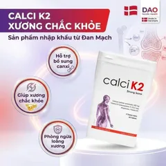 Viên uống hỗ trợ phòng chống loãng xương, bổ sung canxi giúp xương chắc khỏe Calci K2 Dao Nordic Health (60 viên)