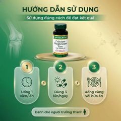 Viên uống giúp xương chắc khỏe, duy trì sức khoẻ hệ xương Calcium Magnesium Zinc Nature's Bounty (100 viên)