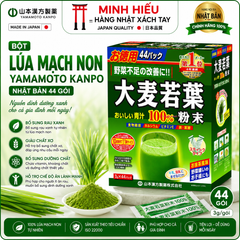 Bột Lúa Mạch Non Nhật Bản Yamamoto Kanpo 44 Gói – Hỗ Trợ Duy Trì Cân Nặng Bổ Sung Rau Xanh, Vitamin Và Khoáng Chất