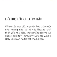 Thực phẩm bảo vệ sức khỏe Nutrilite Immunity Defense ZinC + Holy Basil 795901