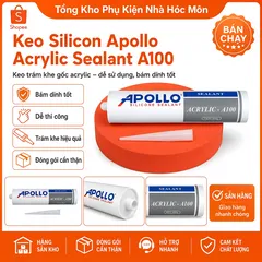 Keo Silicon Apollo Acrylic Sealant A100 - Bền Chắc, Chống Nấm Mốc, Màu Trắng Xám, Dùng Cho Tường, Gỗ, PVC - 300mL