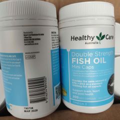 Viên uống Healthy Care Double Strength Fish Oil Mini Caps |200 viên| Bổ sung dưỡng chất nền tảng & Duy trì sức khỏe tim mạch/não bộ/thị lực ổn định [S/P Chuẩn Úc không tem]