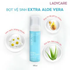 Bọt Vệ Sinh Ladycare Extra Aloe Vera 190ml - Bọt Vệ Sinh Phụ Nữ Dịu Nhẹ, Cân Bằng pH Chính Hãng