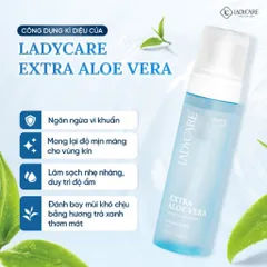 Bọt Vệ Sinh Ladycare Extra Aloe Vera 190ml - Bọt Vệ Sinh Phụ Nữ Dịu Nhẹ, Cân Bằng pH Chính Hãng