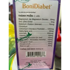 bonidiabet + (boni diabet, diabet+, Hạ và ổn định đường huyết, Hạ mỡ máu: giảm cholesterol, lipid máu, Bổ sung vi chất
