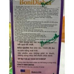 bonidiabet + (boni diabet, diabet+, Hạ và ổn định đường huyết, Hạ mỡ máu: giảm cholesterol, lipid máu, Bổ sung vi chất