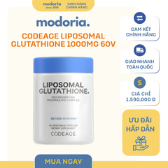[modoria.] Viên uống hỗ trợ trắng da mờ nám Codeage Liposomal Glutathione 1000mg – 60 viên Mỹ