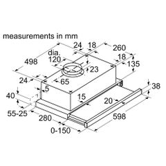 MÁY HÚT MÙI BOSCH DFT63CA61B - MÁY HÚT MÙI ÂM TỦ