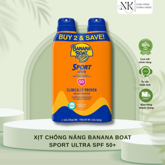 (HÀNG CHÍNH HÃNG MỸ) XỊT CHỐNG NẮNG BANANA BOAT SPORT ULTRA SPF 50+