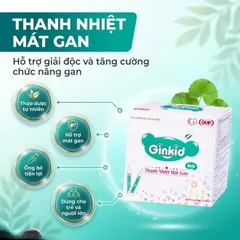 Siro Ginkid thanh nhiệt mát gan giúp giải độc gan, mát gan (4 vỉ x 5 ống x 10ml)