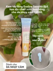 Kem tẩy lông Eveline Sensitiv Epil 125ML - Chiết xuất hoa hồng dành cho da nhạy cảm, tẩy sạch và làm dịu da hiệu quả