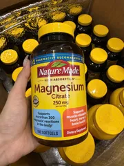 (HÀNG CHÍNH HÃNG MỸ) VIÊN UỐNG MAGNESIUM CITRATE 250MG NATURE MADE 180 viên