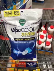 (HÀNG CHÍNH HÃNG MỸ) KẸO NGẬM VICKS VAPOCOOL SEVERE, WINTERFROST THROAT DROPS 200 viên