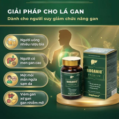 Viên uống hỗ trợ bổ gan, giải độc gan, bảo vệ tế bào gan, tăng cường chức năng gan Boganic Premium Traphaco (60 viên)