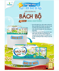 Viên Ngậm ho Bách Bộ Mom And Baby Tâm Dược gói x 6 viên