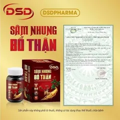 sâm nhung bổ thận DSD hộp 60 viên, tốt cho sức khỏe nam (hàng mới, date mới)
