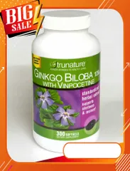 Viên Uống Bổ Não Ginkgo biloba 300 Viên Của Mỹ - Tăng Cường Tuần Hoàn Não, Hỗ Trợ Trí Nhớ