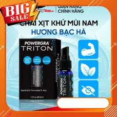 Xịt khử mùi vùng kín nam giới Powergra hương bạc hà - Chai 30ml | ɡunSHOP VIỆT NAM