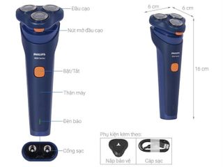 Máy cạo râu khô và ướt Philips S1880/00