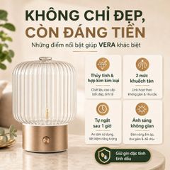 Máy Xông Khuếch Tán Tinh Dầu Puressentiel VERA Pháp Không Nước, Phòng Đến 120m², Tự Ngắt 1H