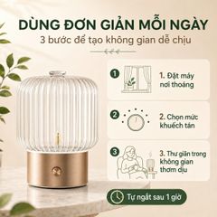 Máy Xông Khuếch Tán Tinh Dầu Puressentiel VERA Pháp Không Nước, Phòng Đến 120m², Tự Ngắt 1H