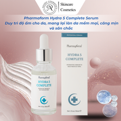 Pharmaform Hydra 5 Serum dưỡng ẩm và Pro-Vitamin B5, giúp hỗ trợ duy trì độ ẩm cho da, mang lại làn da mềm mại, căng mịn .