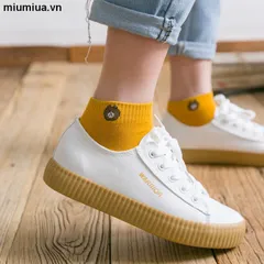 HOT Combo 10 cặp Vớ hoa lá gấu phim hoạt hình phong thái Unisex dễ thương,tất hút hơi mồ hồi cao cấp 796821