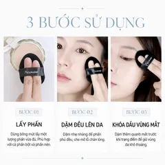 Bộ Bông Phấn Phủ Piccasso Soft Powder Puff Set 5P Kèm Túi Zip