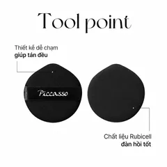 Bộ 05 Bông Phấn Cushion Piccasso Glow Cushion Puff Tán Nền Mịn Bóng