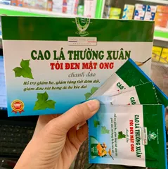 Cao lá thường Xuân mật ong tỏi đen hộp 30 gói, giảm ho hiệu quả