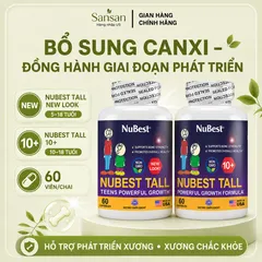 TPBVSK NuBest Tall New Look 10+ - Viên hỗ trợ phát triển chiều cao, xương và răng cho trẻ từ 5 đến 18 tuổi, 60 viên nhập khẩu Mỹ