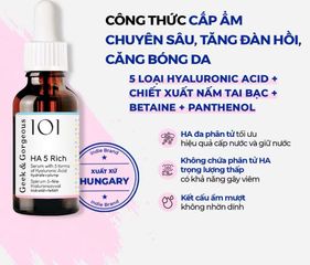 (Châu Âu) Serum Geek & Gorgeous HA 5 Chính Hãng Chứa 5 Loại Hyaluronic Acid Cấp Ẩm Sâu, Hỗ Trợ Da Căng Mịn, Tăng Độ Đàn Hồi