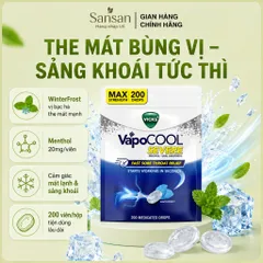Kẹo Ngậm Vicks VapoCool Severe WinterFrost – 200 Viên  Vicks VapoCool Severe WinterFrost là kẹo ngậm hương bạc hà